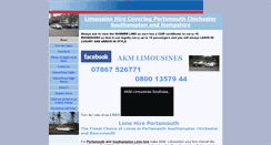 Desktop Screenshot of akmlimousines.co.uk